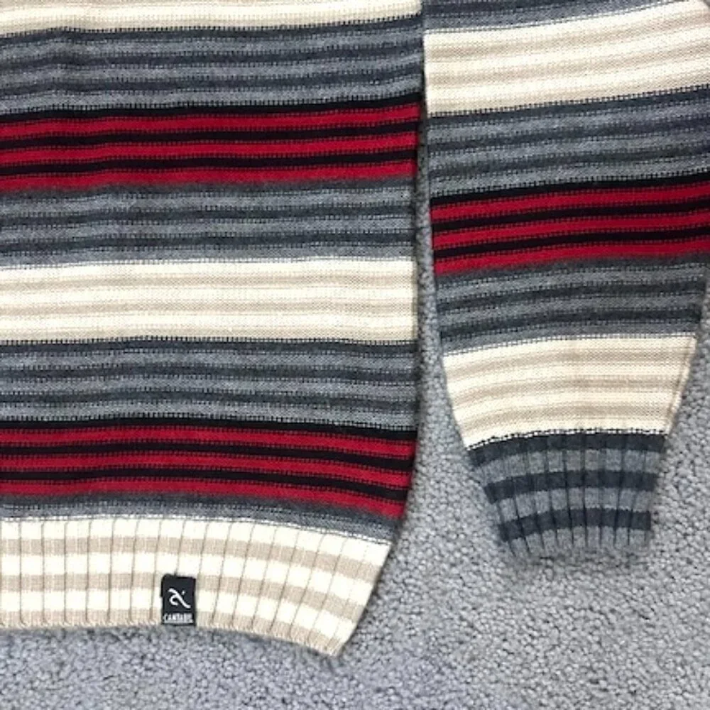 Cantabil Italy Men's Long Sleeve Winter Sweater-Size 40-Mock Neck Striped - EUC